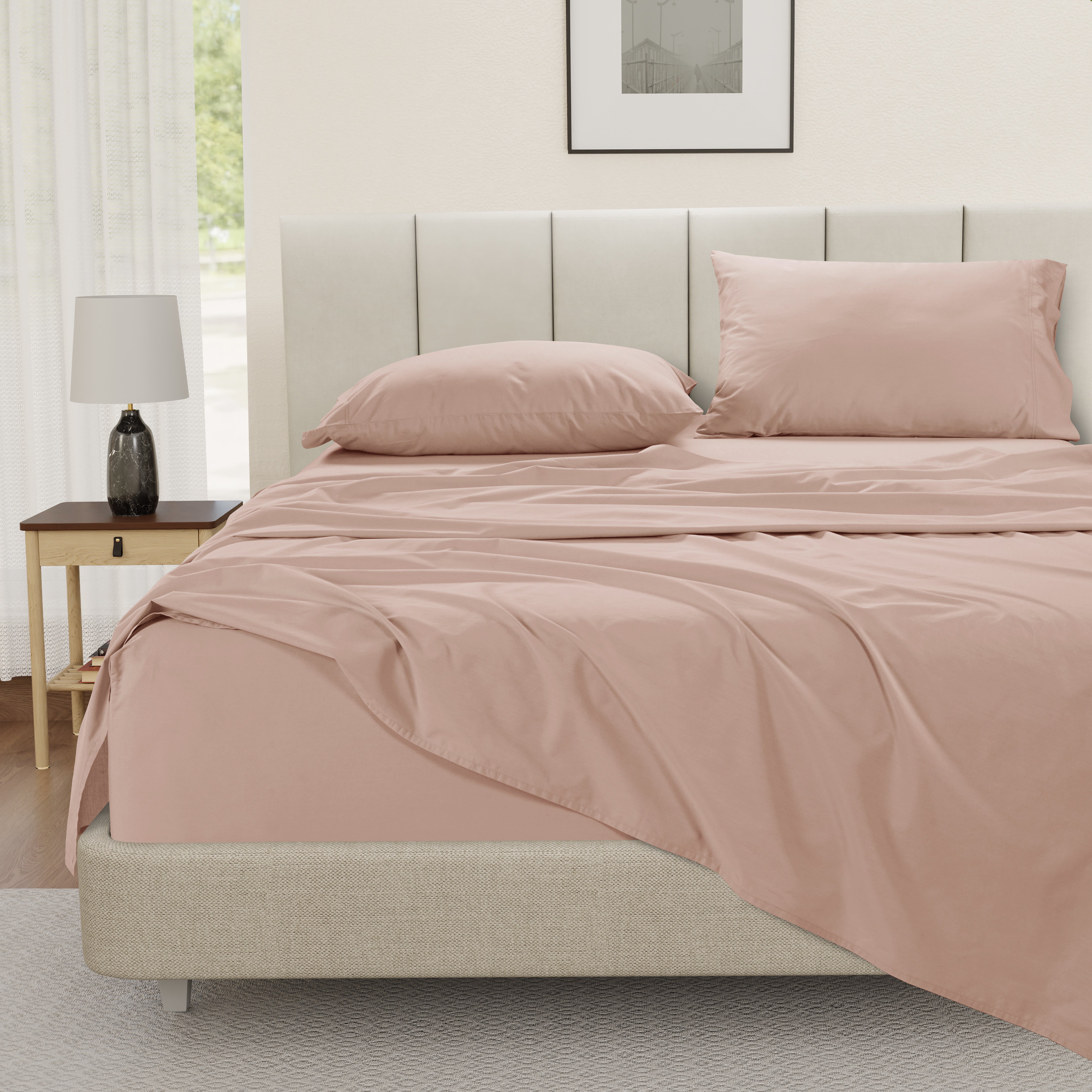 100% Cotton Sheet Set - Sepia Rose